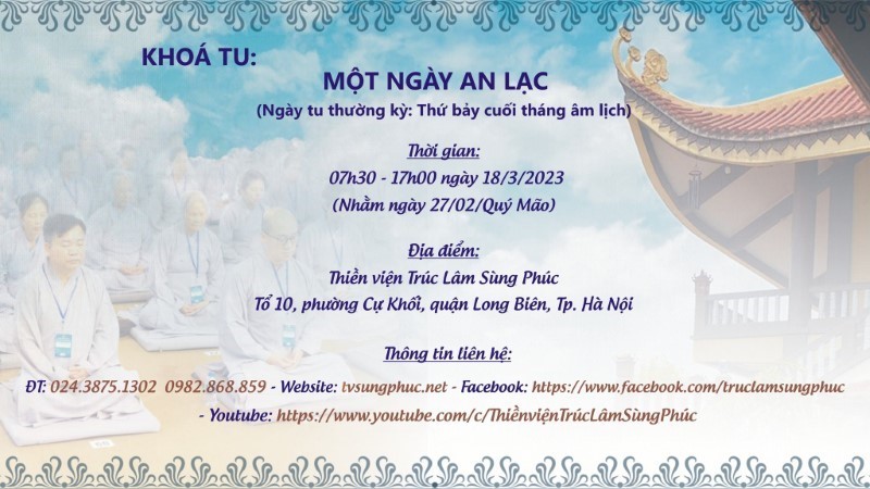 Mời tham dự Ngày tu 